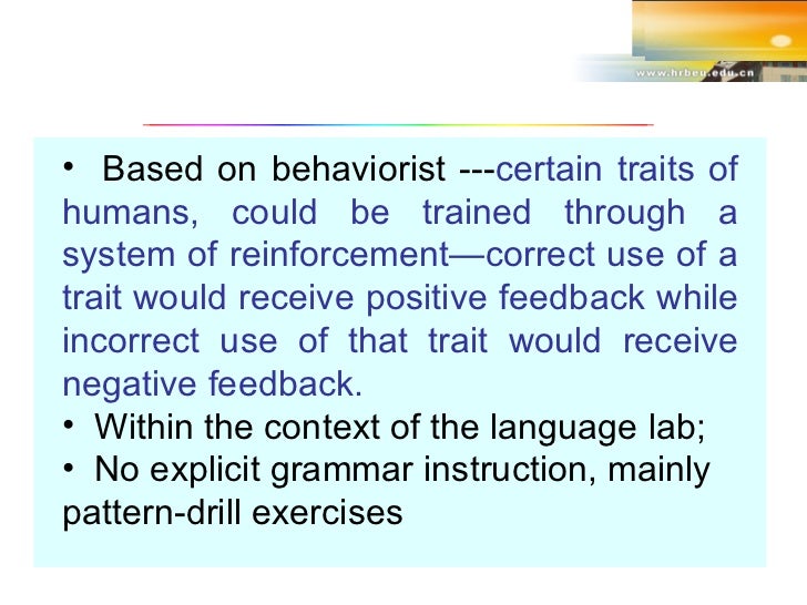 The Audio Lingual Method 1 Research Paper Example August 2019