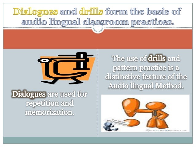 the audio lingual method Thus, the audio lingual method refers to the method that it is compressed on the chain drill to mastery the target language by memorizing and repeat, and the wrongness of speaking is avoided in audio-lingual activities are presented not only in drilling short patterns, but also. the audio lingual method Thus, the audio lingual method refers to the method that it is compressed on the chain drill to mastery the target language by memorizing and repeat, and the wrongness of speaking is avoided in audio-lingual activities are presented not only in drilling short patterns, but also.