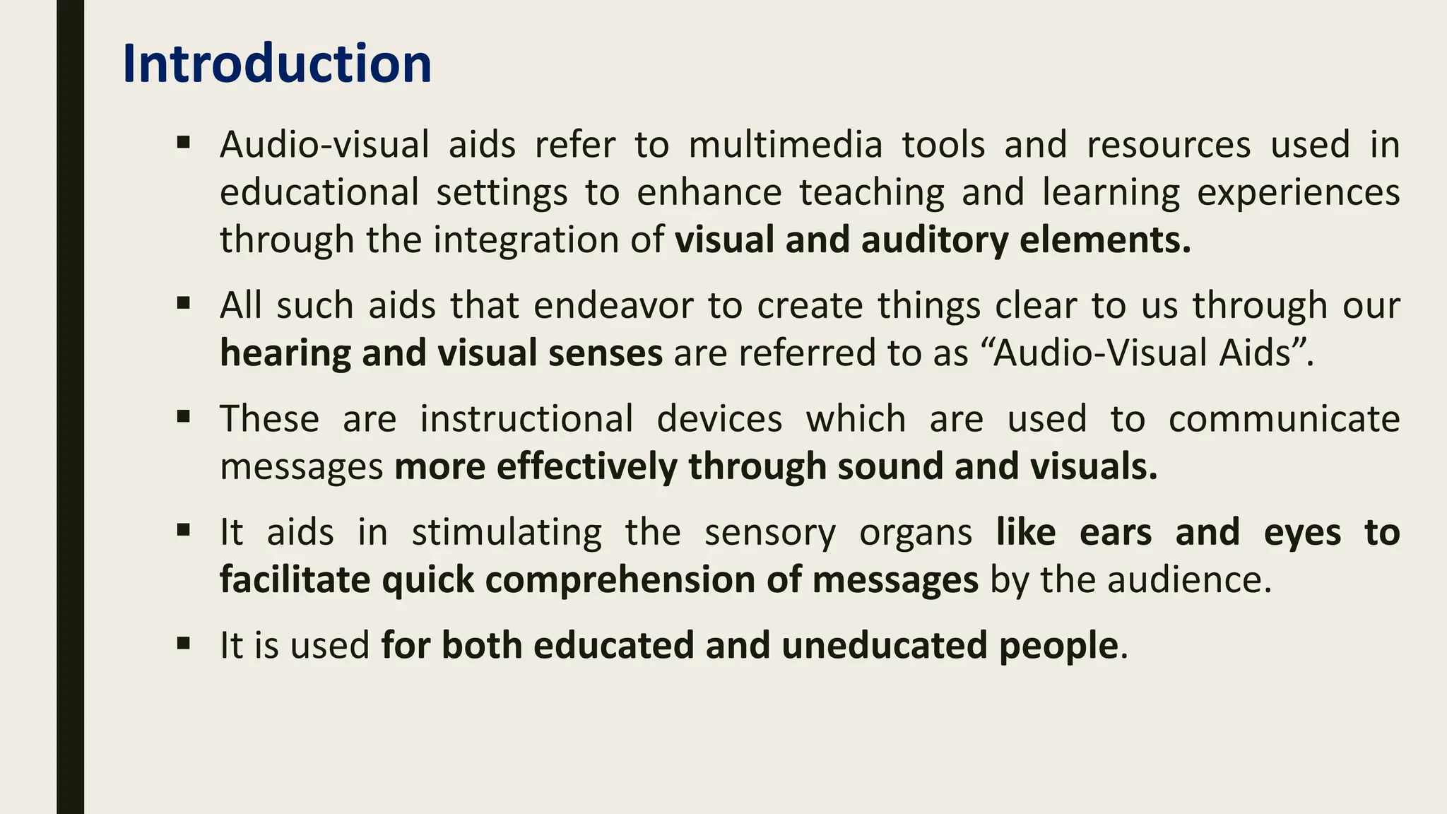 Audio and visual aids for Health Education | PPTX