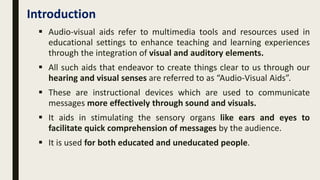 Audio and visual aids for Health Education | PPTX