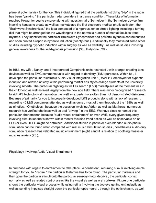 AudioVisual Entrainment, Background Physical Mechanisms By Gaga Filter R