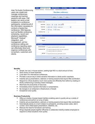 Audio Web Conferencing