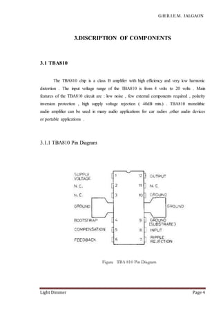 Audio Amplifier with circuit diagram | PDF