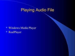 Audio and video streaming | PPT