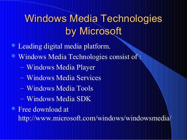 Windows Media Services Sdk Download