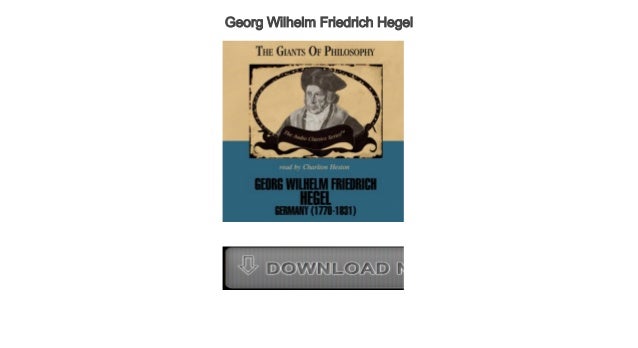 Download Georg friedrich hegel Free