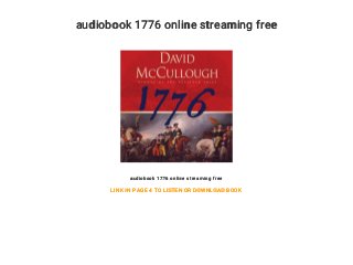 audiobook 1776 online streaming free
audiobook 1776 online streaming free
LINK IN PAGE 4 TO LISTEN OR DOWNLOAD BOOK
 