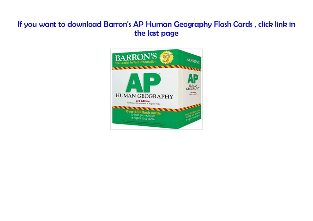 [Doc] Barron's AP Human Geography Flash Cards