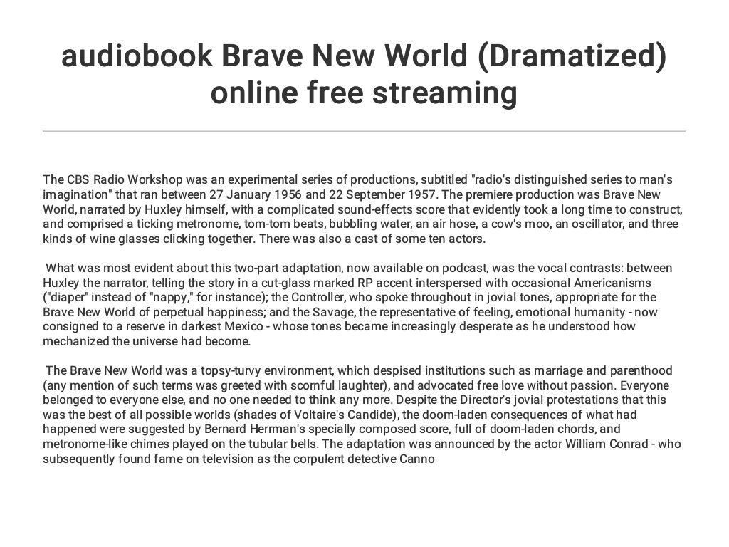 brave new world online brave new world online