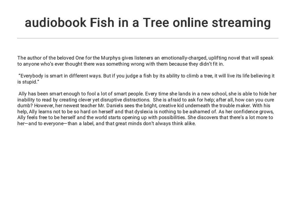 audiobook Fish in a Tree online streaming