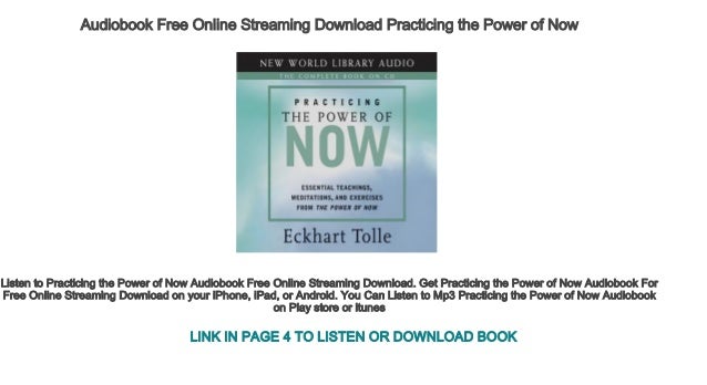 power of now free audiobook download