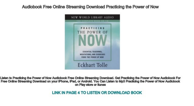 Eckhart Tolle Audio Books on CD, MP3 power of now free audiobook download