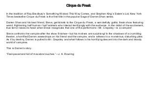 Audiobook Free Streaming Cirque Du Freak
