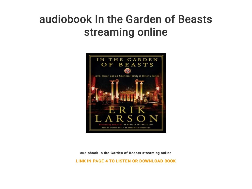 audiobook   garden  beasts