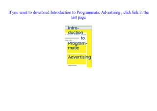 [PDF] Introduction to Programmatic Advertising | PDF