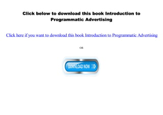 [PDF] Introduction to Programmatic Advertising | PDF