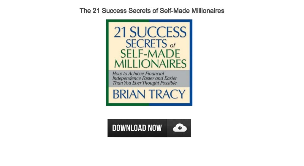 Audiobook Of The 21 Success Secrets Of Self Made Millionaires Free