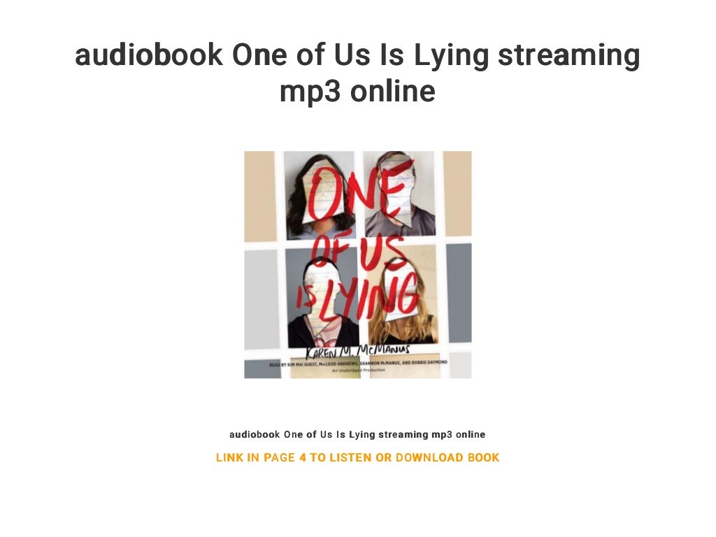 One Of Us Is Lying Streaming audiobook One of Us Is Lying streaming mp3 online