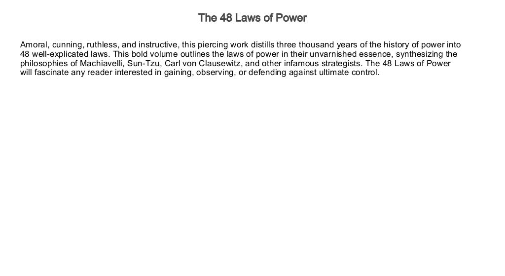 book 48 laws of power audiobook