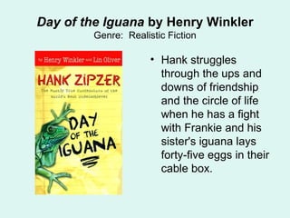 Day of the Iguana  by Henry Winkler Genre:  Realistic Fiction ,[object Object]