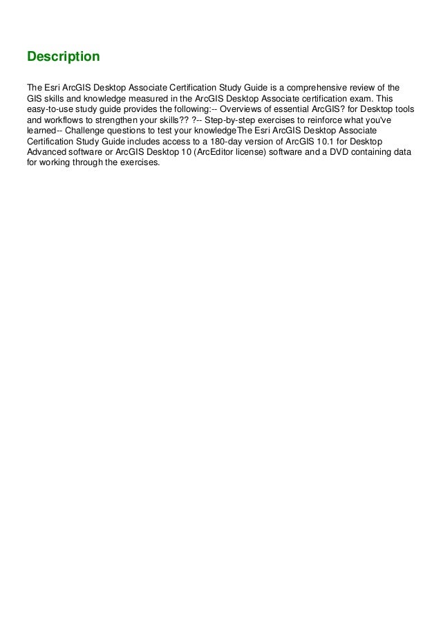 Audiobooks Esri Arcgis Desktop Associate Certification Study Guide