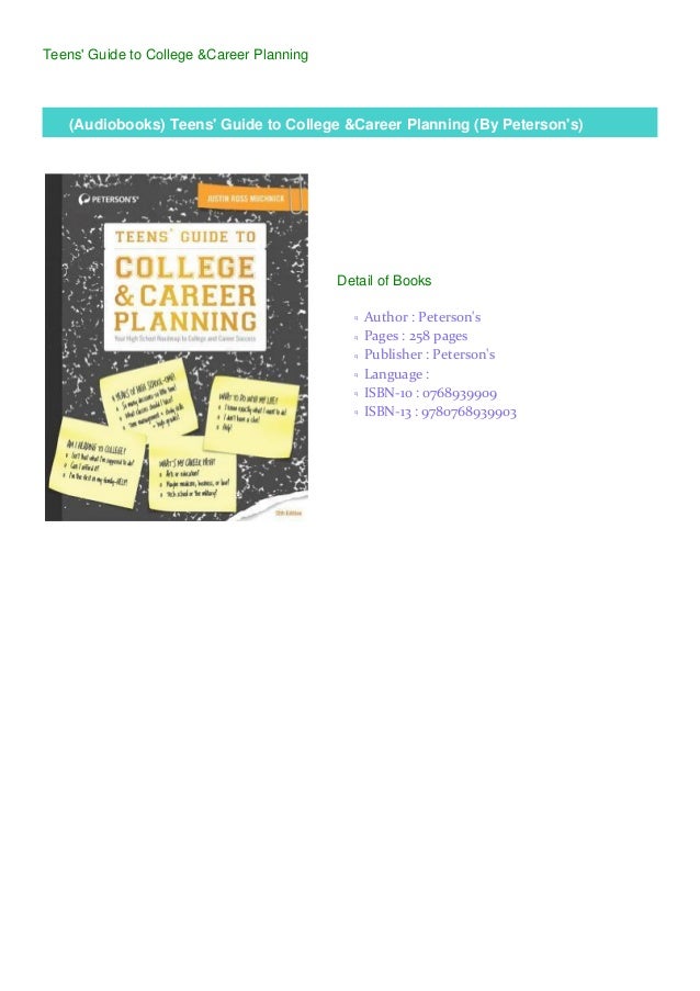 (Audiobooks) Teens' Guide to College & Career Planning (By Peterson's)