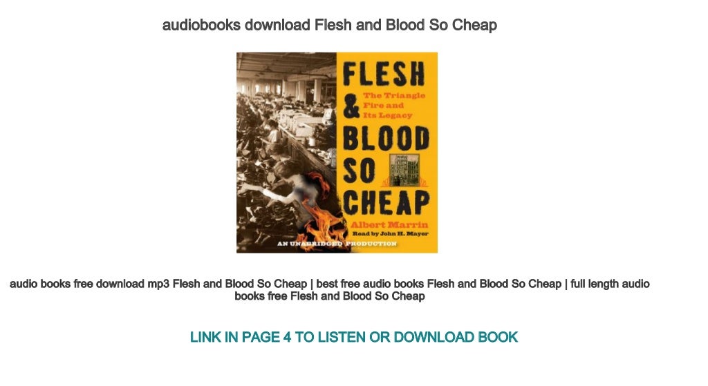 audiobooks download Flesh and Blood So Cheap