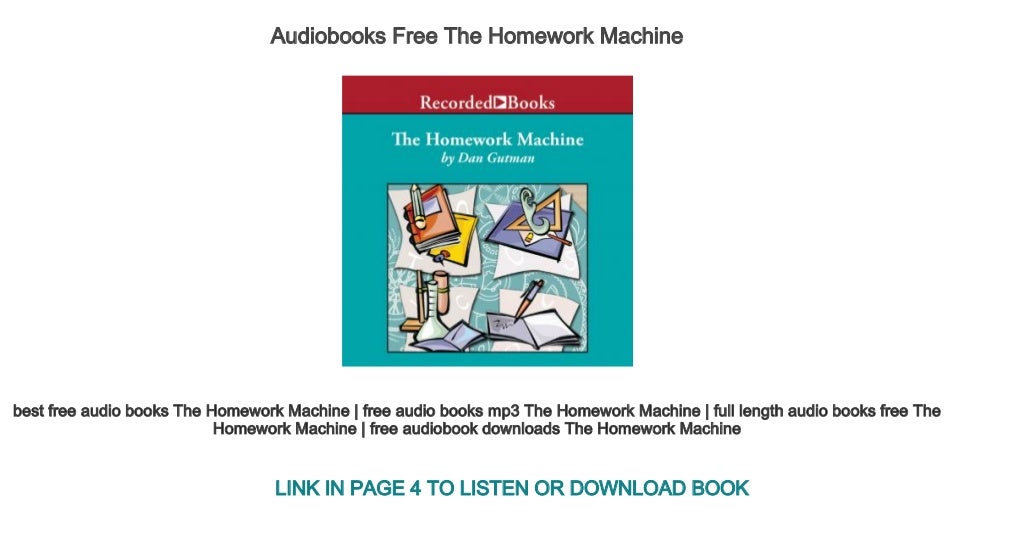 Audiobooks Free The Homework Machine