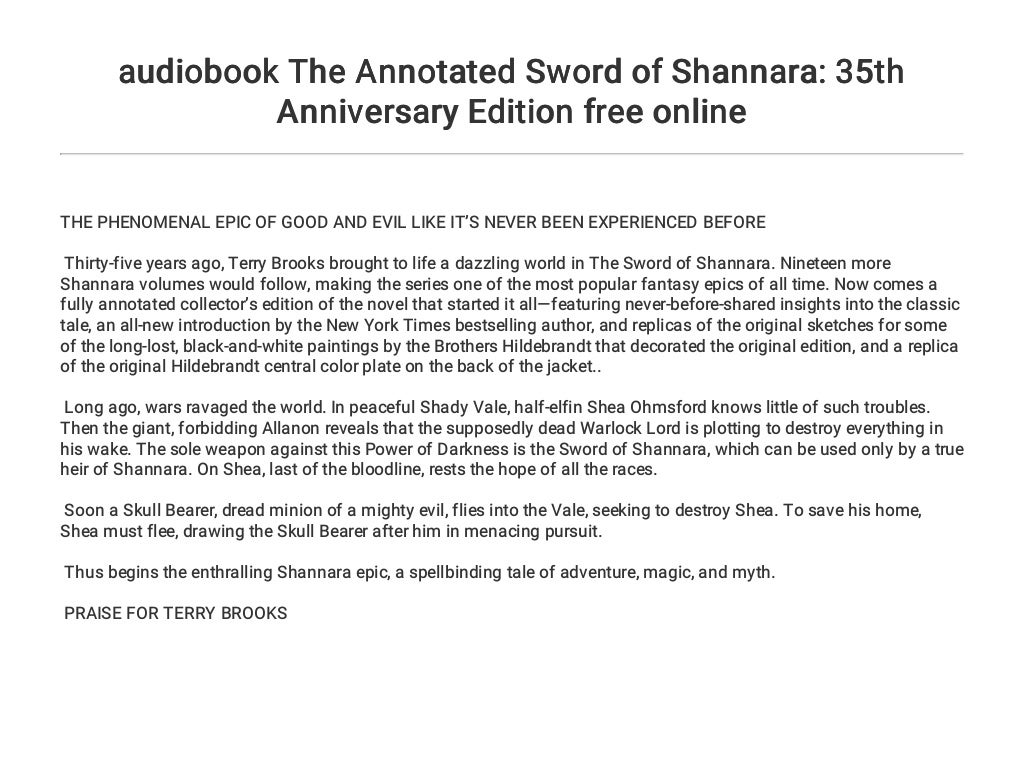 download the annotated sword of shannara download the annotated sword of shannara