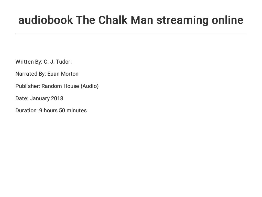 the chalk man book review the chalk man book review