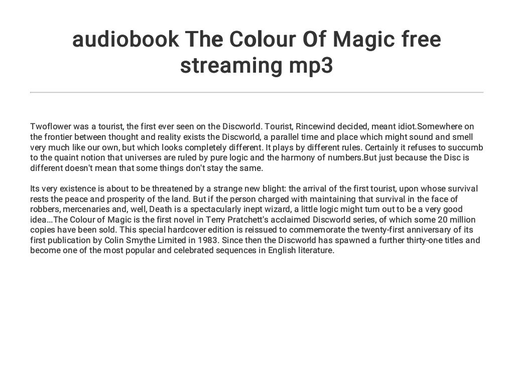 download the color of magic audiobook download the color of magic audiobook