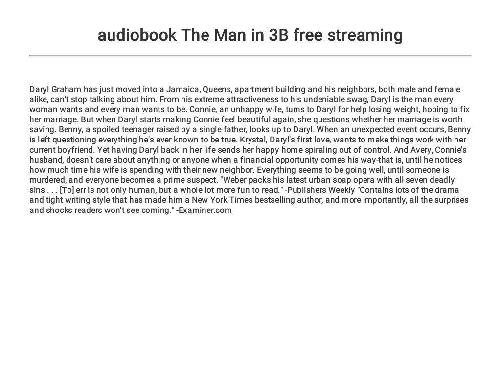 audiobook The Man in 3B free streaming