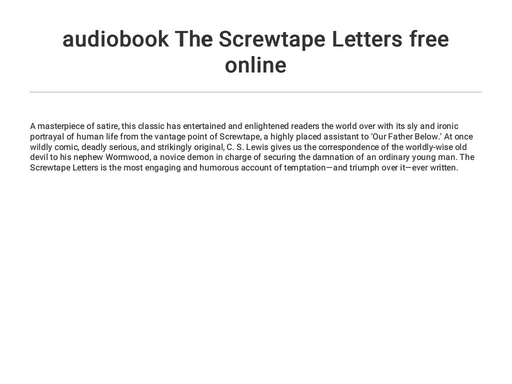 the screwtape letters sparknotes the screwtape letters sparknotes
