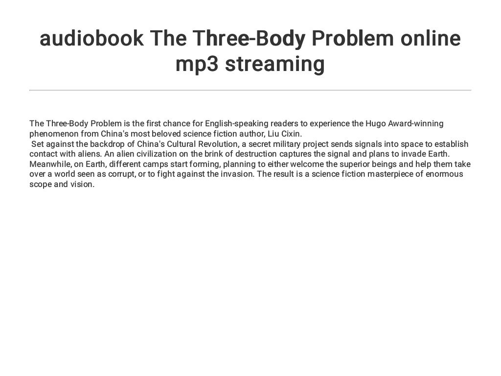 the three body problem review the three body problem review