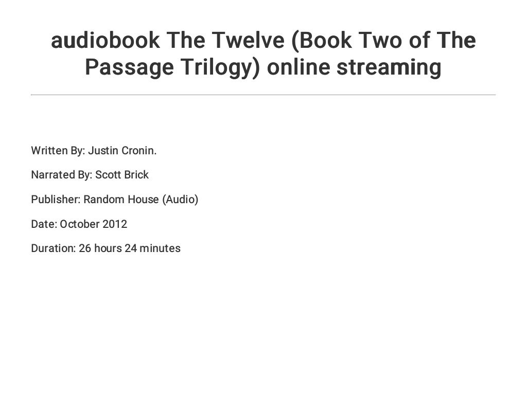 the passage the twelve