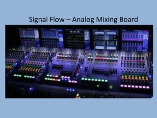 Signal Flow – Analog Mixing Board
 