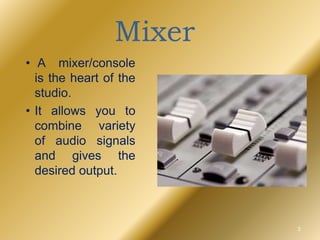 Audio consoles | PPTX