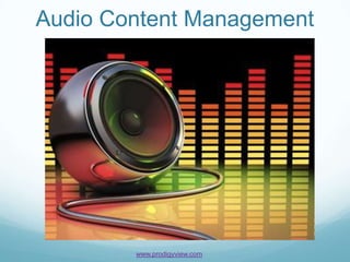 Audio Content Management




        www.prodigyview.com
 