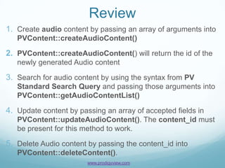 Audio Content Management | PPT