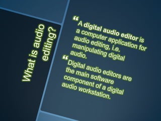 Audio editing | PPTX