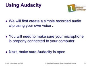 Audio Editing | PPTX