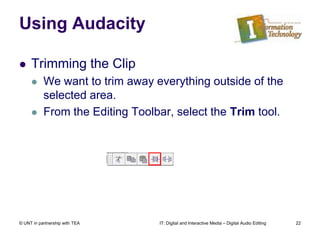 Audio editing ppt | PPTX