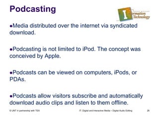 Audio editing ppt | PPTX