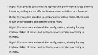 Digital Filter Classification Comprehensive Introduction to Audio Filters: Types, Advantages, and ...