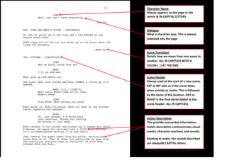 Audio game script example annotated with explanations | PPT