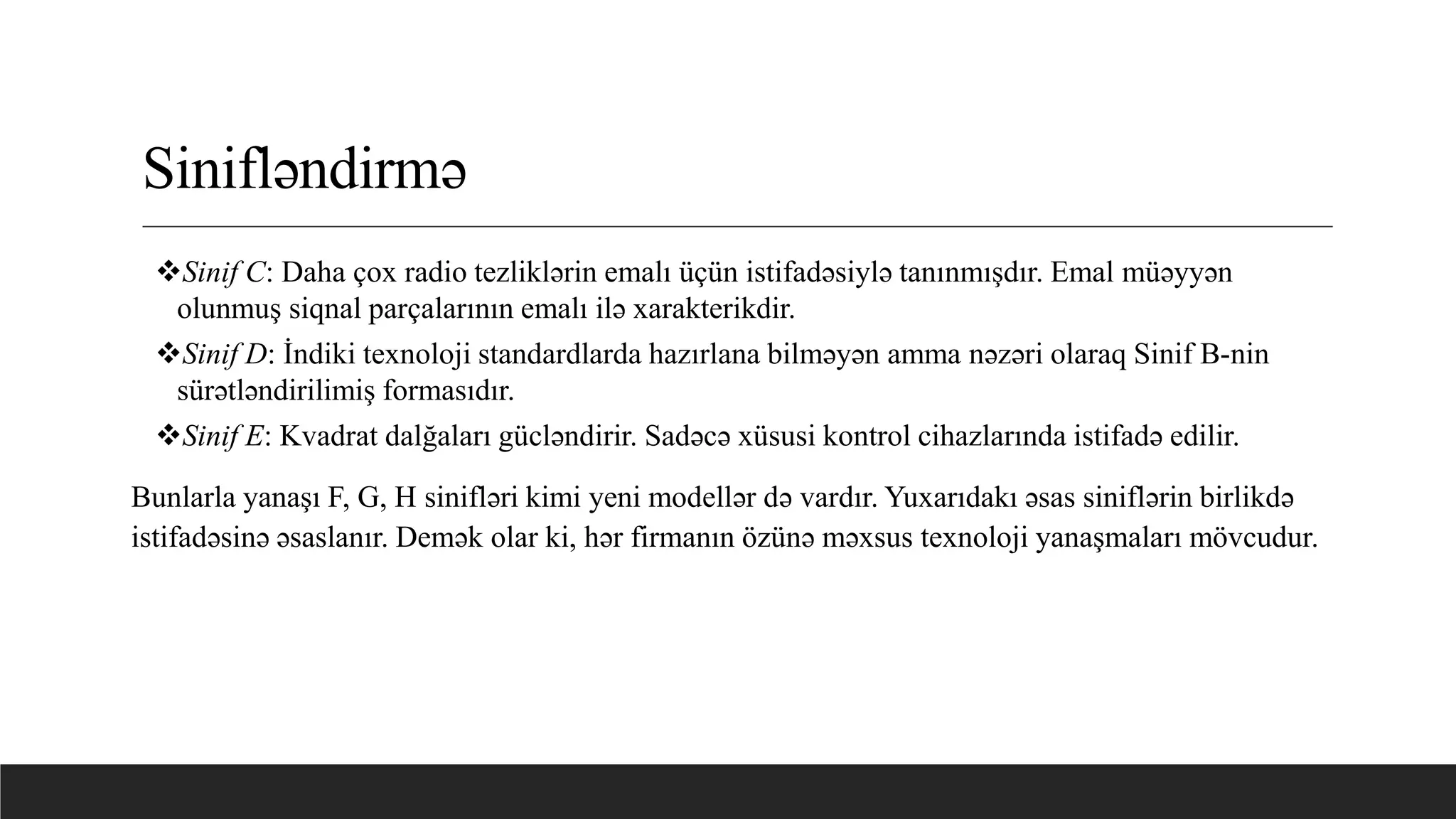 Audio gücləndiricinin tədqiqi. Naqilsiz rabite texnologiyalari | PPTX