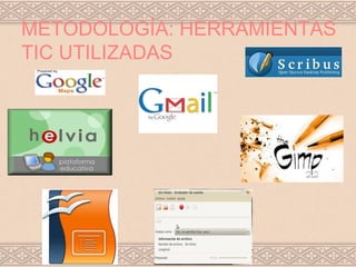 METODOLOGÍA: HERRAMIENTAS
TIC UTILIZADAS
 