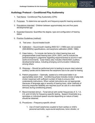Audiologic Guidelines For The Assessment Of Hearing In Infants And ...