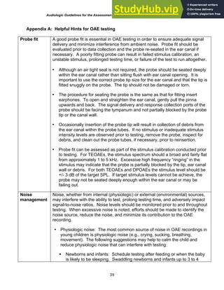 Audiologic Guidelines For The Assessment Of Hearing In Infants And ...