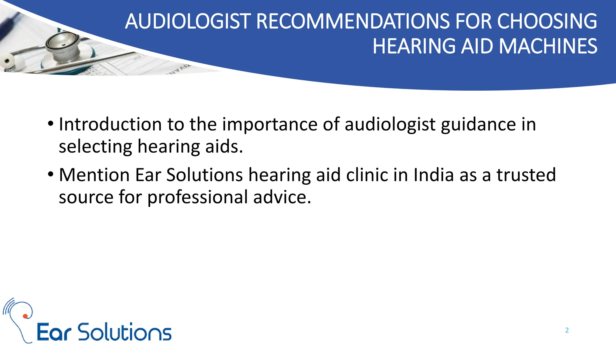 Audiologist Recommendations for Choosing Hearing Aid Machines | PPT